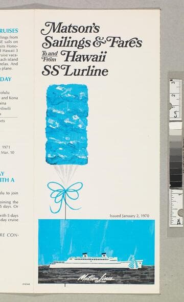 Matson's sailings & fares to and from Hawaii