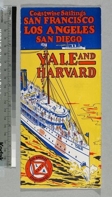 Coastwise Sailings San Francisco Los Angeles San Diego : Yale and Harvard
