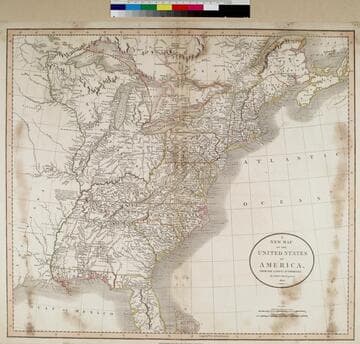 A New Map of the United States of America, From the Latest Authorities by John Cary, Engraver. 1806