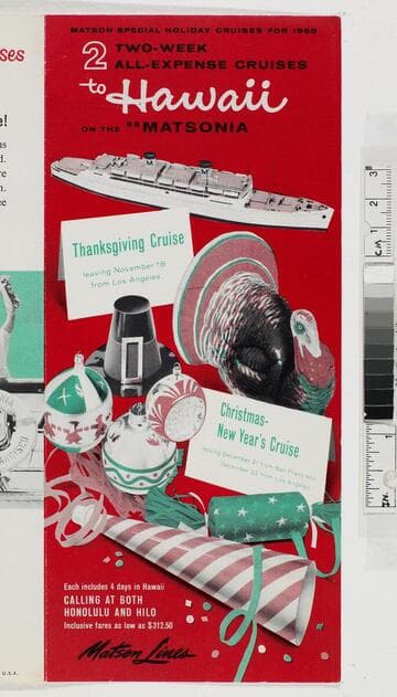 2 two-week all-expense cruises to Hawaii on the S. S. Matsonia