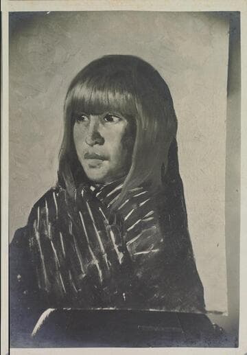 Painting of an Indian woman by Frank Sauerwein