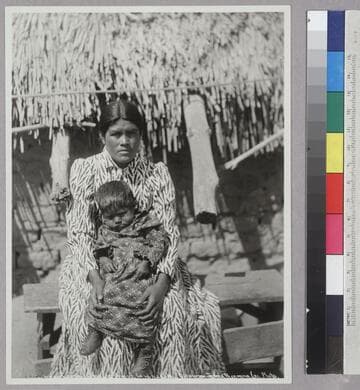 Cahuilla Indian woman and child