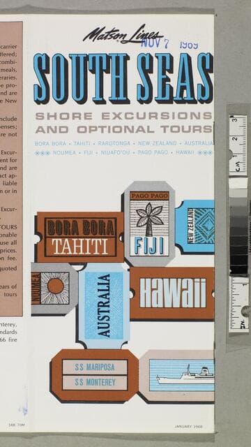 South Seas shore excursions and optional tours