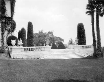 South terrace of the Huntington residence, circa 1920