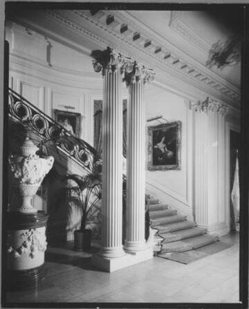 East side of the main staircase of the Huntington residence