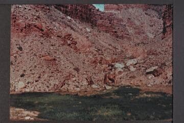 Fill back of rock slide, Mile 184.1