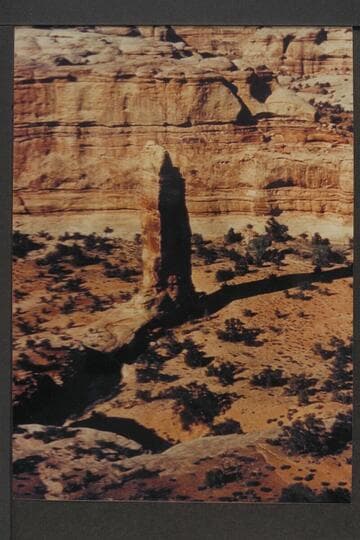 Spire near natural arch in Ernies Country