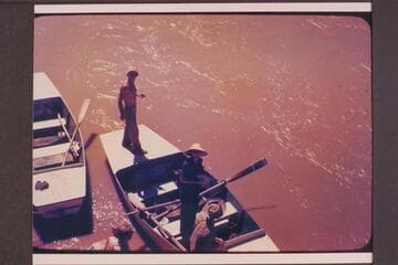 Norm Nevills in a characteristic pose on one of his San Juan punts