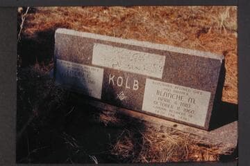 Kolb headstone; Grand Canyon