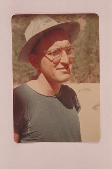 Jack Rigg.  Lee's Ferry at end of Glen Canyon run.  Jack made the power run with the cruisers in 1952