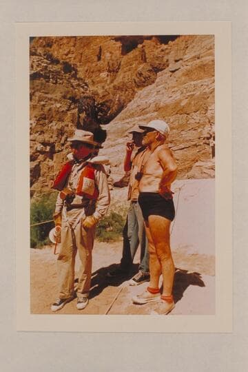 Watching the run of the prop boats:  Jim Algar, Russ Haverick and Dock Marson; Paradise Canyon