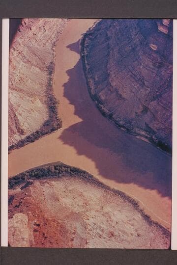 Junction of the Green and Colorado.  Approx. gauge:  30,000 cfs