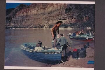 Bob Malott as Bradley steps ashore at Whitmore Beach