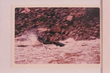 The "Emma Dean" in Hance Rapid; Disney's Powell film