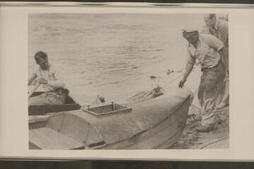 Phil Lundstrom; Buzz Holmstrom; Amos Burg.  Green River, Wyoming