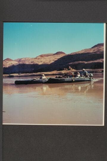 Aleson's rig landing at lower end of bar where dredge was assembled