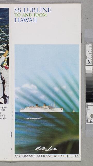 SS Lurline to and from Hawaii : accommodations & facilities