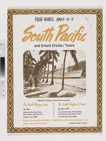 Four Winds 1965-6-7 South Pacific and Orient cruise / tours