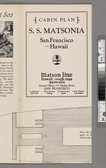 Cabin plan S. S. Matsonia