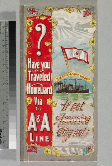 Have you traveled homeward via the A&A Line : if not through America, why not!