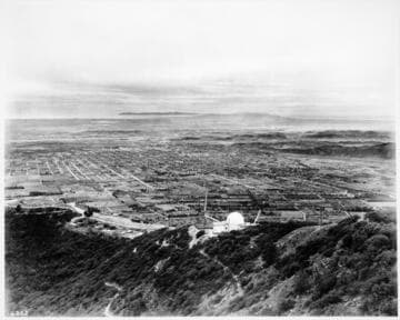 Pasadena from Echo Mt. showing Santa Catalina Island