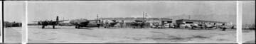 Airplanes on runway, Fairchild Aerial Survey. approximately 1940