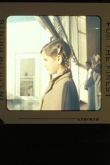 Marston granddaughter Debbie at airport window