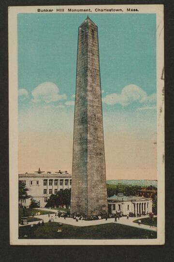 [post card from Otis Marston in Boston to Mrs. W. H. Marston in Berkeley, ] Bunker Hill Monument, Charlestown, Mass