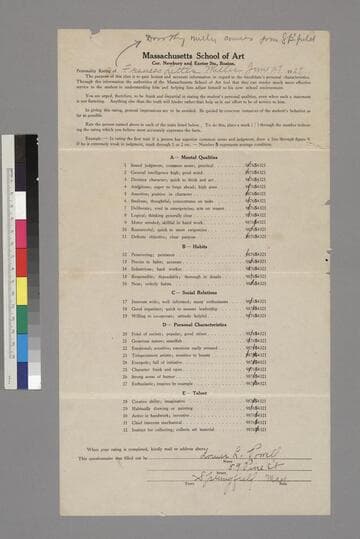 Evaluation of Frances Little Miller