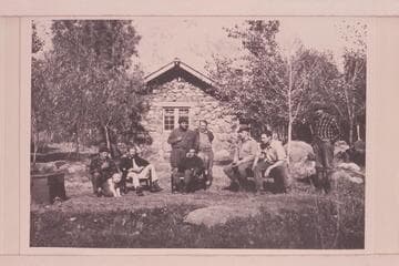 Some of the gang at Phantom Ranch.  Pathe-Bray crew