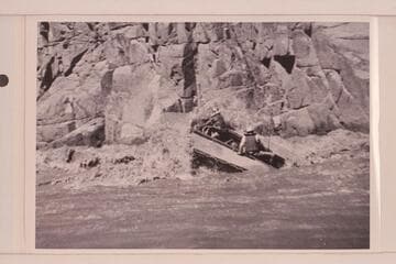 Boat "I" in Mile 217 Rapid, Grand Canyon; Don Harris and John Riffey