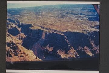 Rock slide in side canyon of Cataract Canyon at about Mile 184