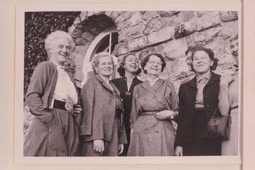 The ladies in the party at King's Gap:  Mary Abbott, Gin Masland, Nancy Doerr, Evie Mull, Anne S. Burchard, Mrs. W. C. Darrah and Margaret Marston