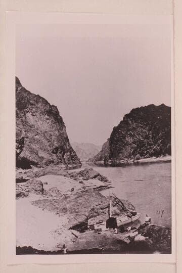 Wheeler Expedition boat.  Probably Snug Harbor in Black Canyon.  Halt for the night