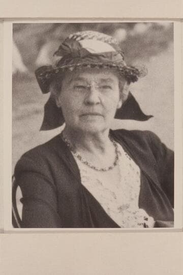 Maude Oastler (Mrs. Frank Richard Oastler) at Many Glacier Park.  With Emma Rust, Mrs. Oastler was [one] of the first two women to make the boat trip through Glen Canyon