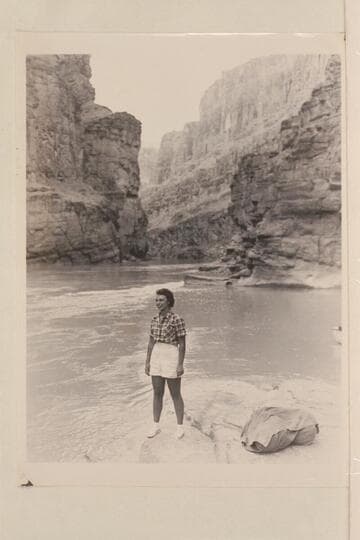 Nancy Streator at mouth of Supai Creek