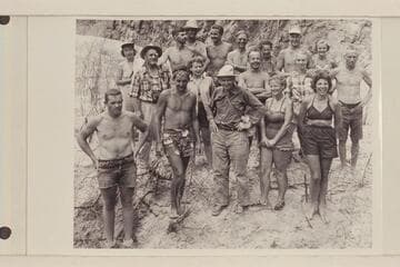 The combined Wright-Rigg and White-Pierce parties.  Spencer Creek near lower end of Grand Canyon.  Bill Belknap and Jimmy Jordan met the parties at this point