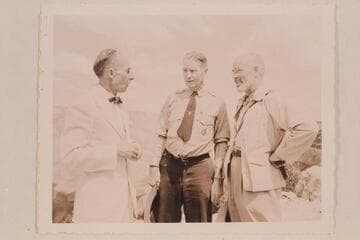 Emery Kolb, Bert Lauzon, Dock Marston at South Rim