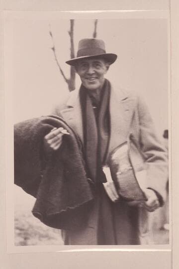 "The Klein of Evie and me was taken as we proudly carried off the Trophy for the Radnor Point-to-Point two years ago."  (John Mull's letter 1954, Mar. 23)