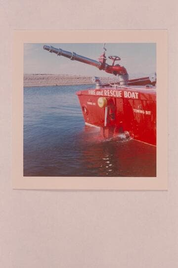 Stern nozzle of jet fire boat, Boulder City landing