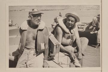 Dock Marston and Chuck Richey; left bank below the delta below Pierces Ferry, Lake Mead