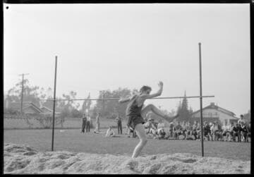 Track meet, Polytechnic Elementary School, 1030 East California, Pasadena. May 7, 1939
