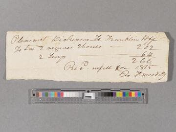 Tax receipt of J. Woods and William Dickinson