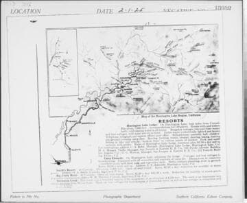 C1.3 - Maps - Huntington Lake Region with descriptions of Resorts near Big Creek