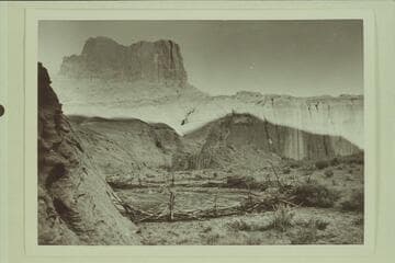 Mile 38 1/2; east side. Corral on terrace below trail. There is a burned hogan nearby