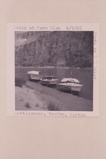The Smith-Craft: "Rattlesnake," "Boo Too," "Cactus." Sold to Sanderson family by Dock Marston in 1960. Fern Glen Canyon