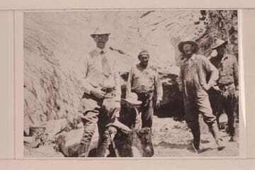 Charles L. Bernheimer at left; Zeke Johnson second from right. Indian Mike