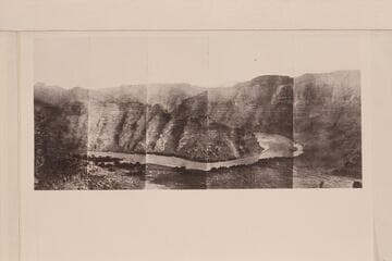 Series of prints put together to show Sumners Amphitheater near the head of Desolation Canyon on the Green River. From Survey of upper Green River, 1922