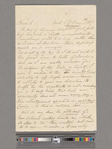 Opie, Amelia (Alderson). Letter to Eliza (Alderson) Briggs