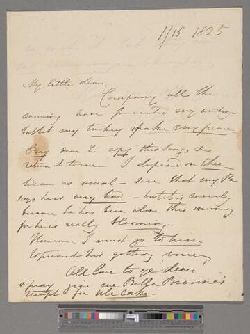 Opie, Amelia (Alderson). Letter to Thomas John Alderson